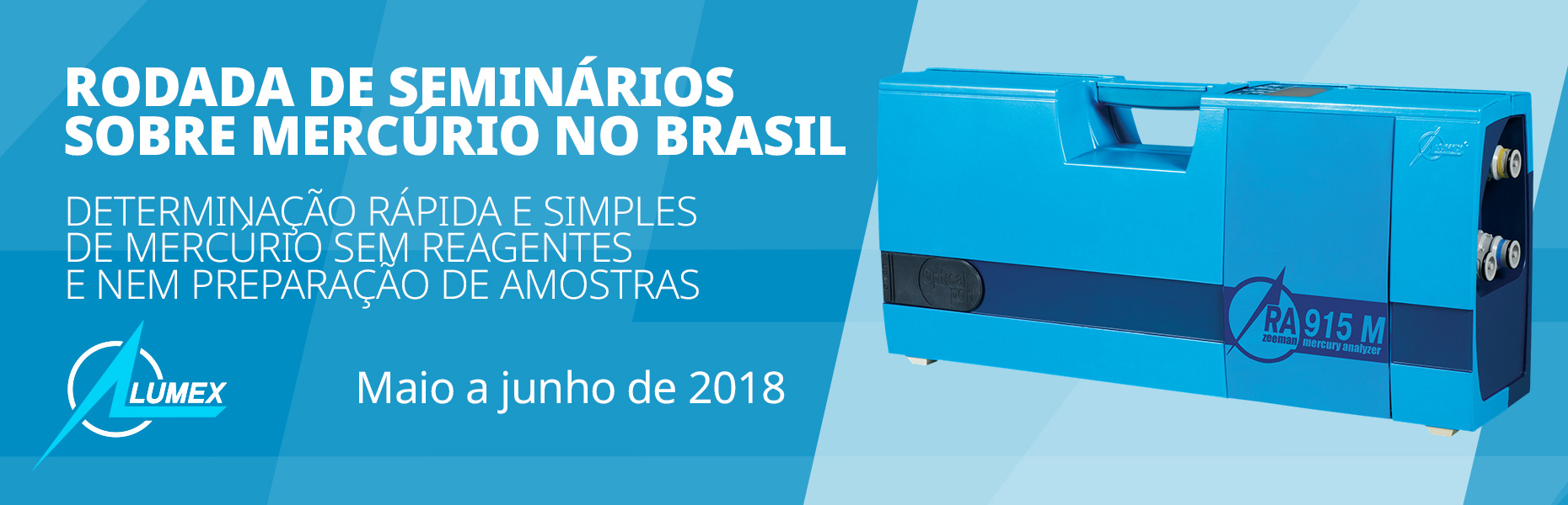 Determinação rápida e simples de mercúrio sem reagentes e nem preparação de amostras