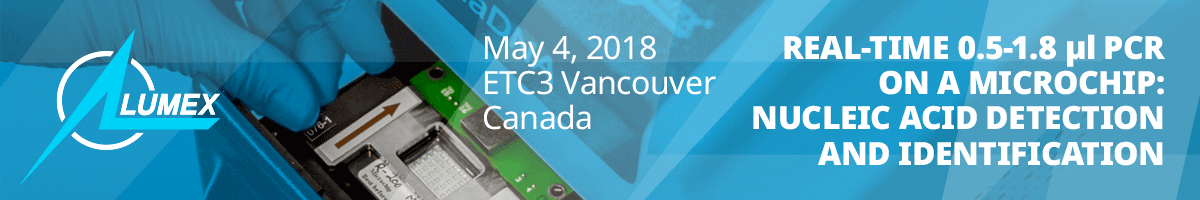 Workshop. Real-time 0.5-1.8 μl PCR on a Microchip: Nucleic Acid Detection and Identification 